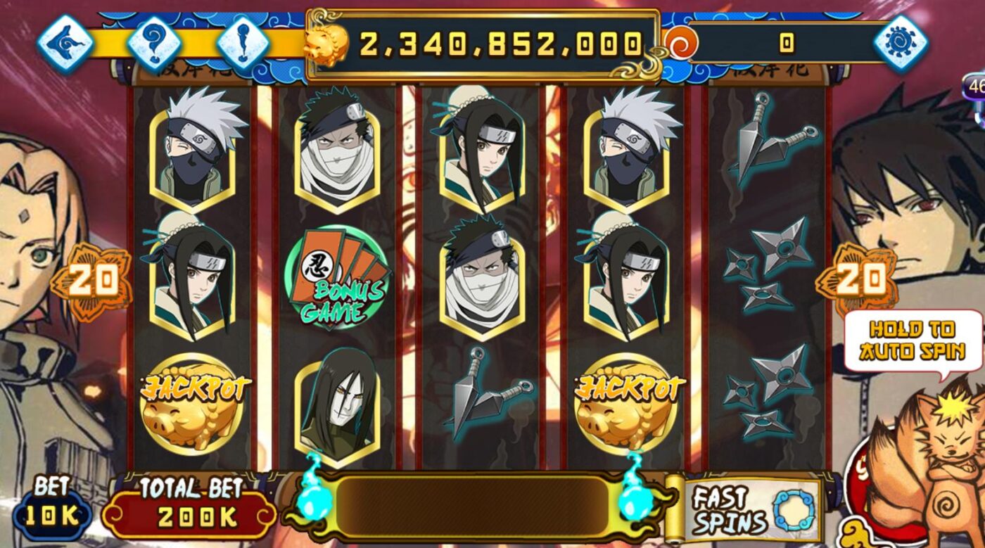 Luật chơi và các button chức năng của game nổ hũ Naruto