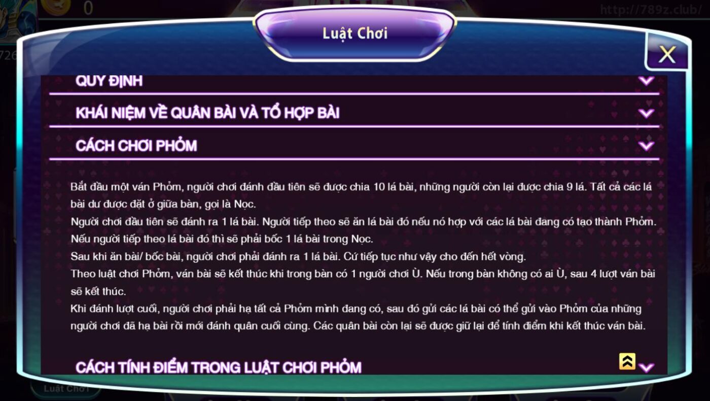 Những điều cần lưu ý khi chơi game bài Phỏm tại 789 Club apk