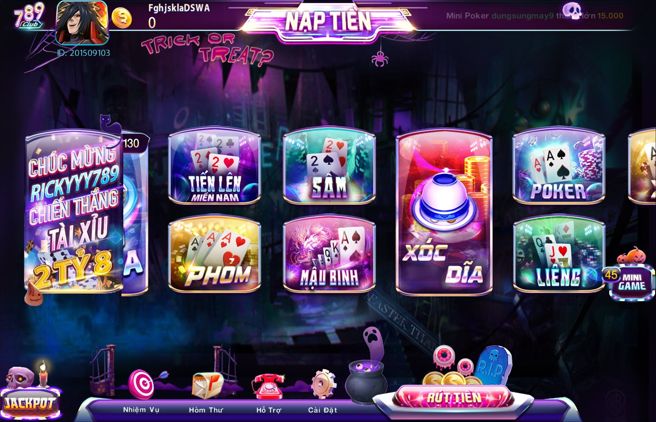 Những thông tin cần thiết về game bài Sâm tại link tai 789club